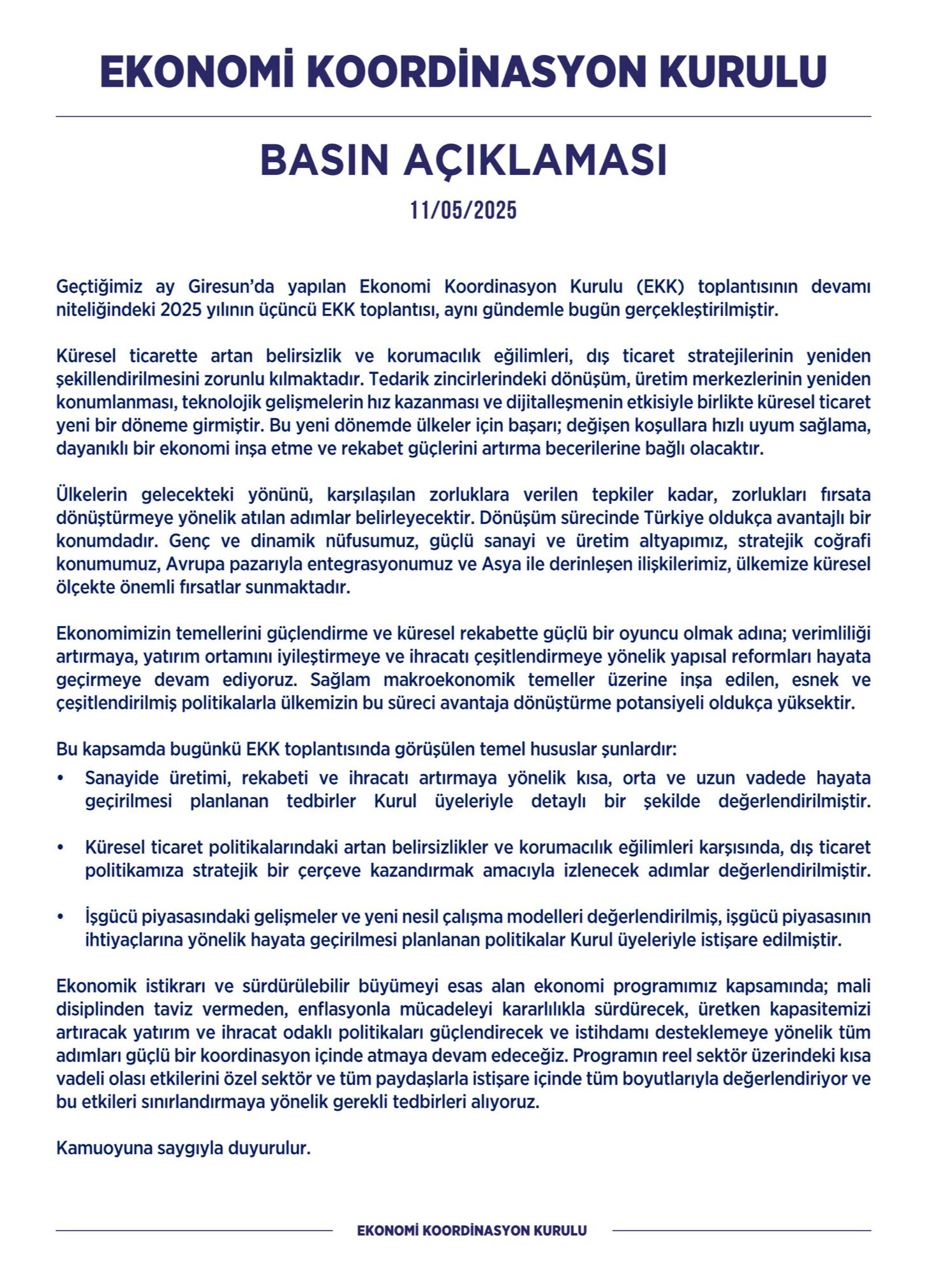EKK'den fırsat açıklaması: Türkiye oldukça avantajlı bir konumda - 1. Resim