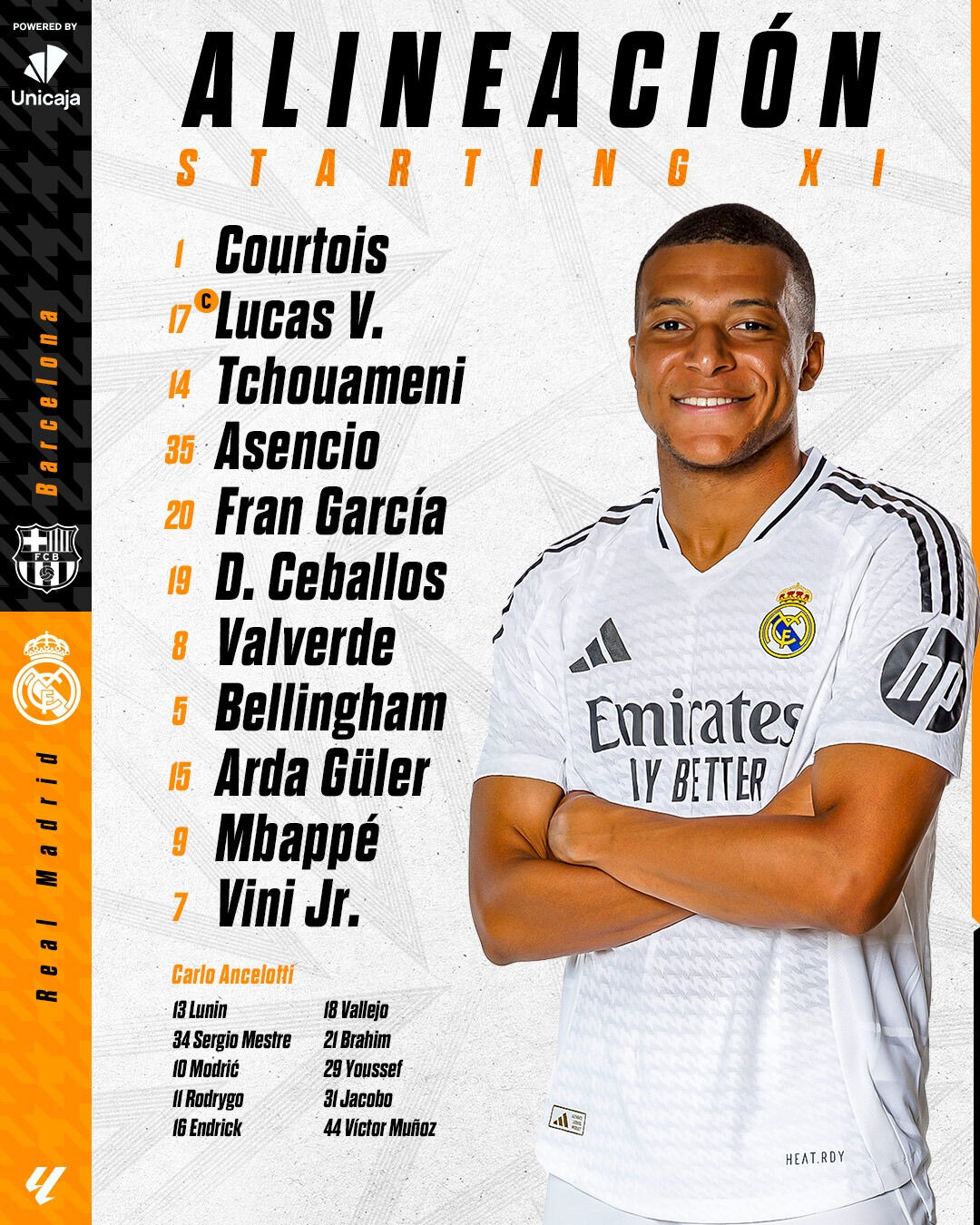 El Clasico'da gözler Arda Güler'de! Real Madrid ilk 11'i resmen açıkladı - 1. Resim