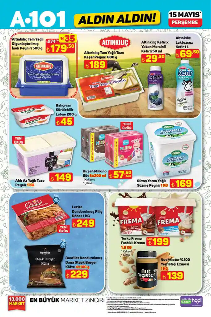 15 Mayıs A101 Aktüel ürünler kataloğu