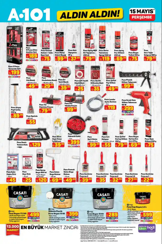 15 Mayıs A101 Aktüel ürünler kataloğu 15 Mayıs! Buzdolabı, silikon tabancısı ve birçok ürün indirimde - 9. Resim