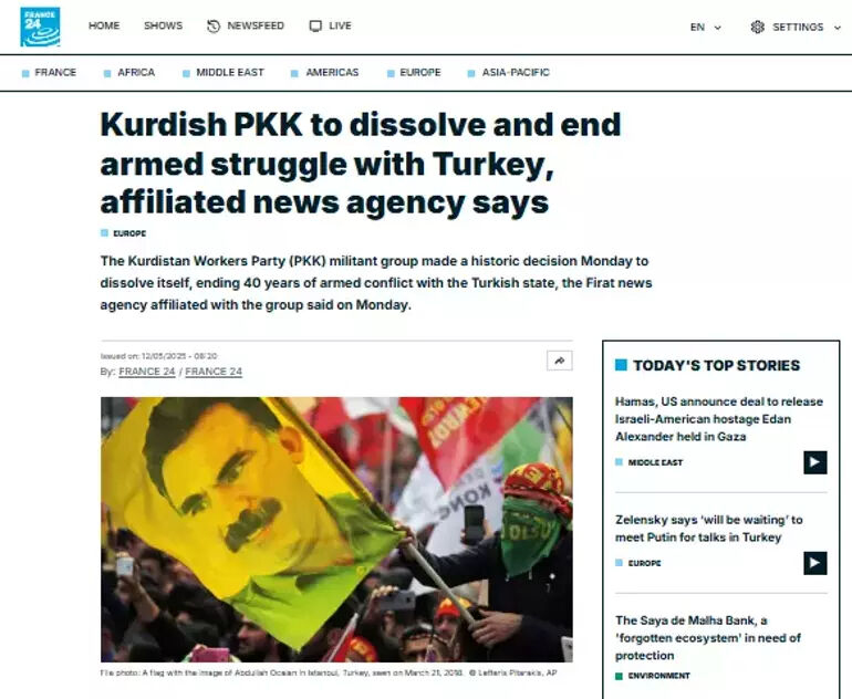 Dünya basını PKK'nın fesih kararını nasıl gördü? - 1. Resim