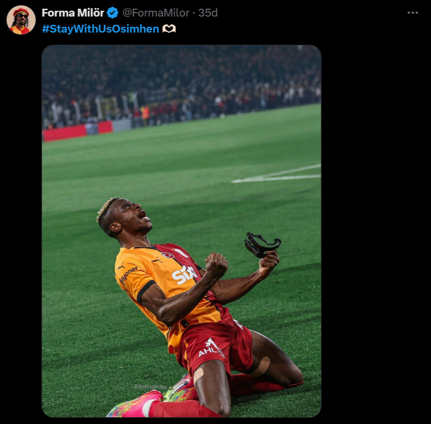 Galatasaray taraftarından Osimhen'e çağrı: #StayWithUsOsimhen - 6. Resim