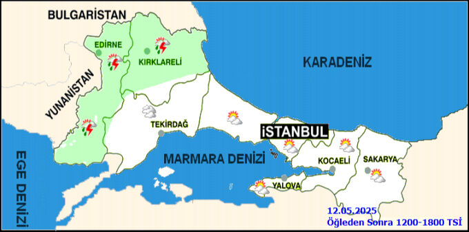 İstanbul'da bugün hava nasıl olacak, yağmur var mı? 12 Mayıs Pazartesi İstanbul hava durumu - 2. Resim