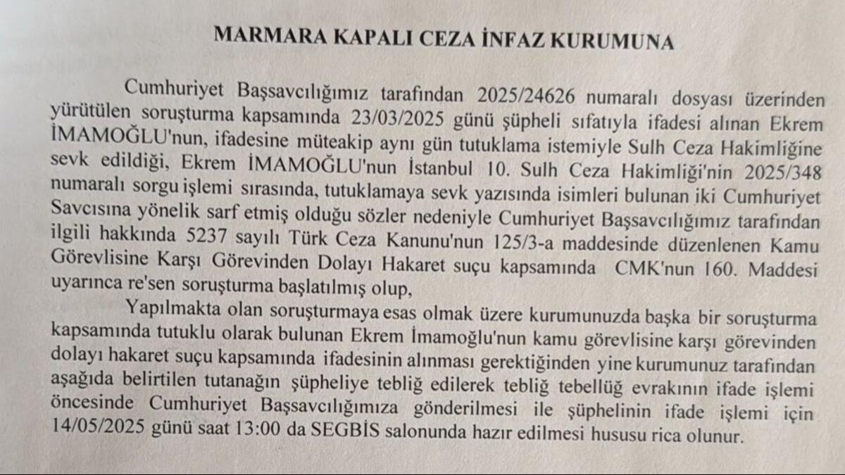 Ekrem İmamoğlu'na bir soruşturma daha açıldı! Bu kez hakaretten yargılanacak - 2. Resim