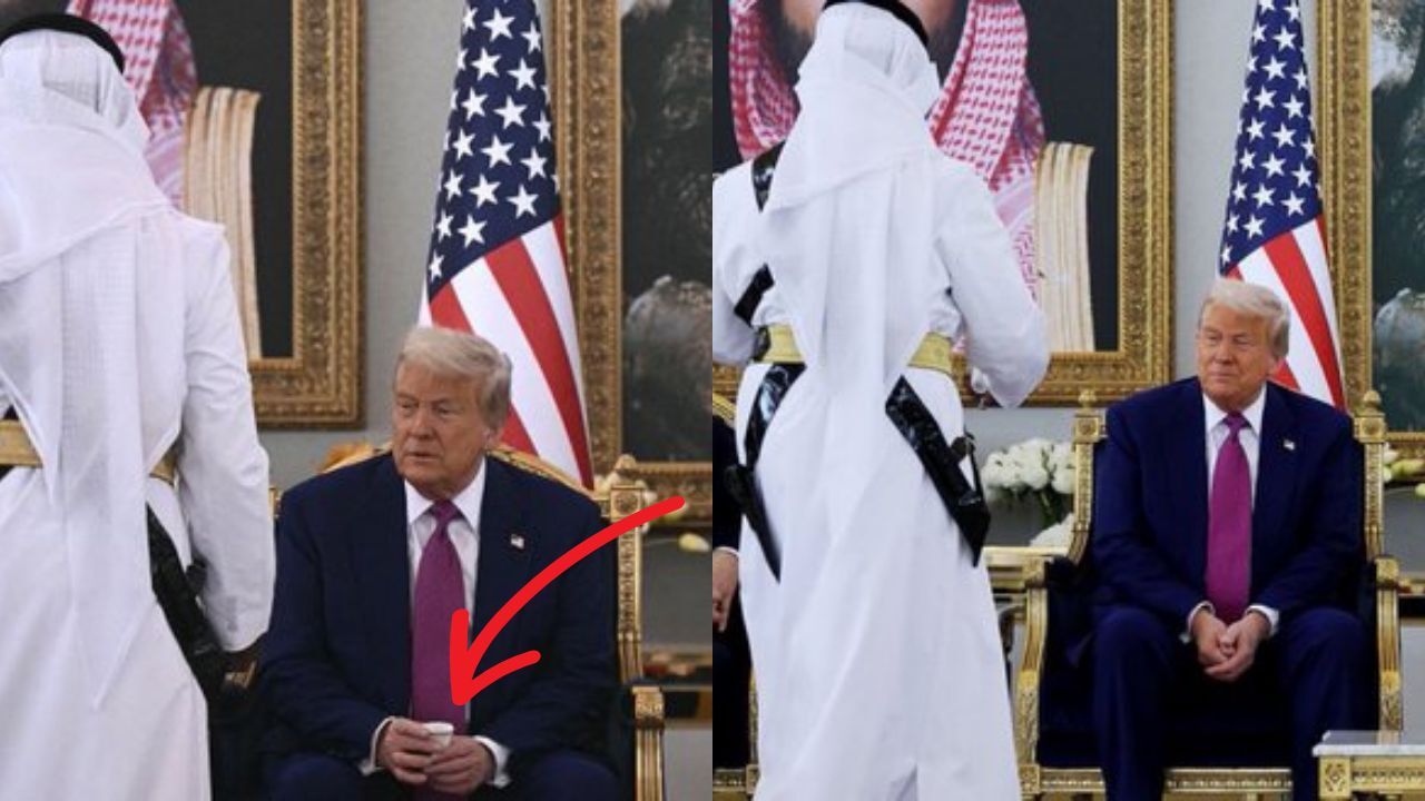 Dünya bu görüntüleri konuşuyor! Trump geleneksel Arap kahvesini içmemekte diretti - Dünya