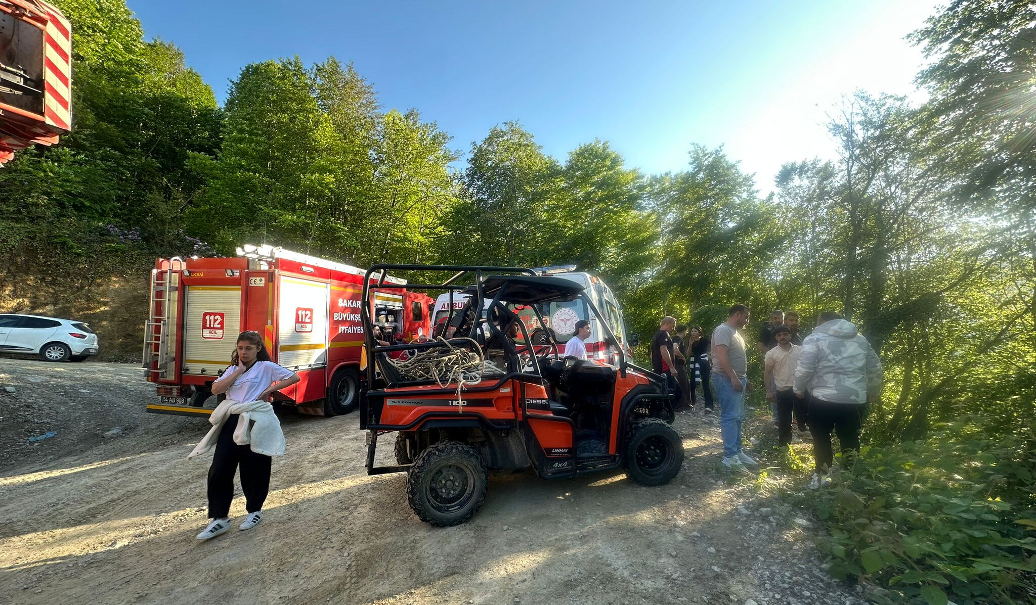 Sakarya'da UTV aracı şarampole devrildi: Genç çift yaralandı - 1. Resim