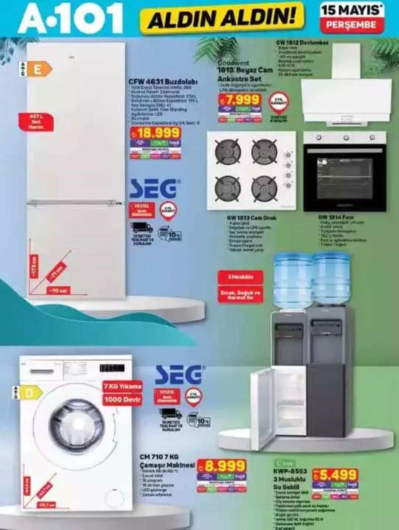 A101 15 Mayıs 2025 kataloğu! A101'de 15 Mayıs'ta büyük fırsatlar! Piyano, Bateri Seti, Su Sebili ve daha fazlası mağazalarda! - 3. Resim