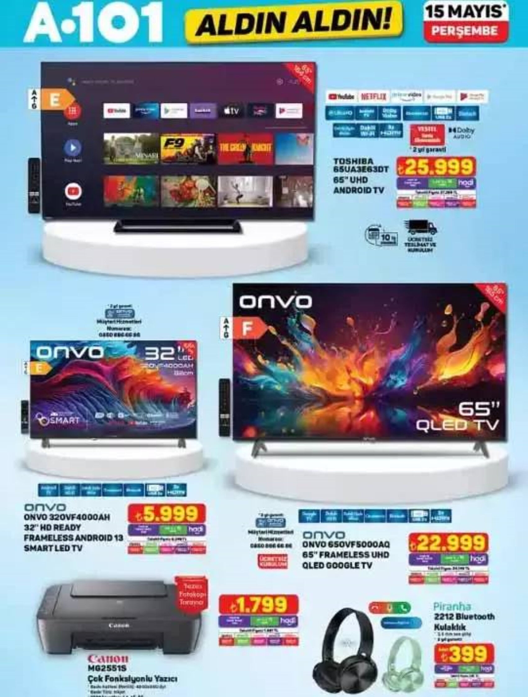 A101 15 Mayıs 2025 kataloğu! A101'de 15 Mayıs'ta büyük fırsatlar! Piyano, Bateri Seti, Su Sebili ve daha fazlası mağazalarda! - 1. Resim