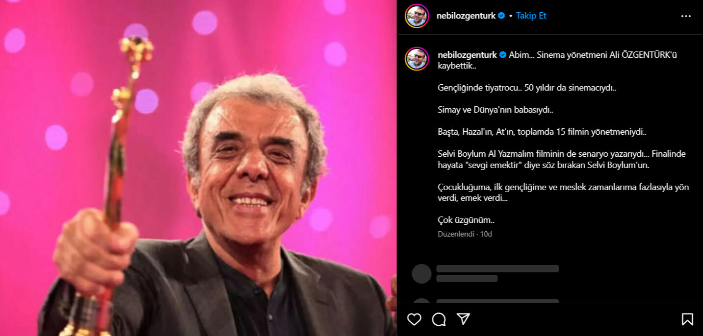 Yeşilçam'ın ünlü ismi yönetmen ve senarist Ali Özgentürk hayatını kaybetti - 3. Resim