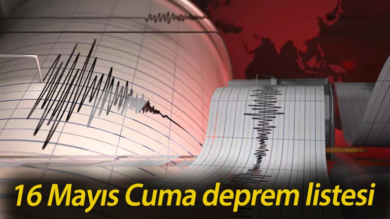 16 Mayıs Cuma deprem listesi! Son dakika deprem oldu mu? Deprem nerede, kaç büyüklüğünde oldu? 16 Mayıs Cuma deprem listesi! Son dakika deprem oldu mu? Deprem nerede, kaç büyüklüğünde oldu?