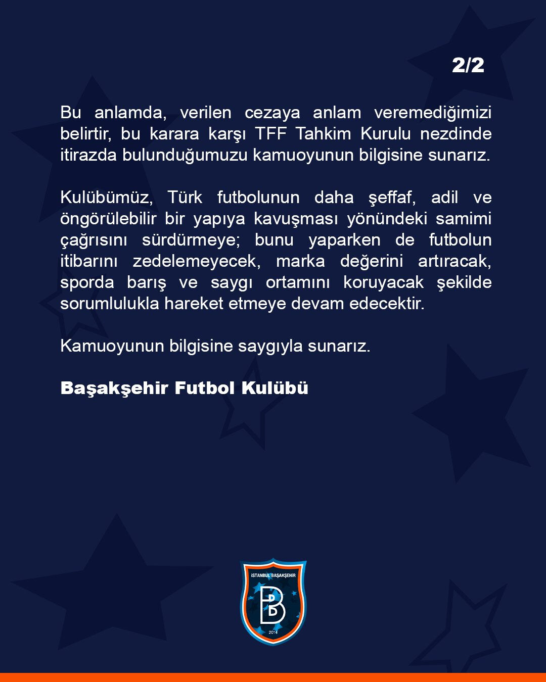 Başakşehir'den TFF'ye sert tepki! Göksel Gümüşdağ'a 23 gün hak mahrumiyeti - 3. Resim