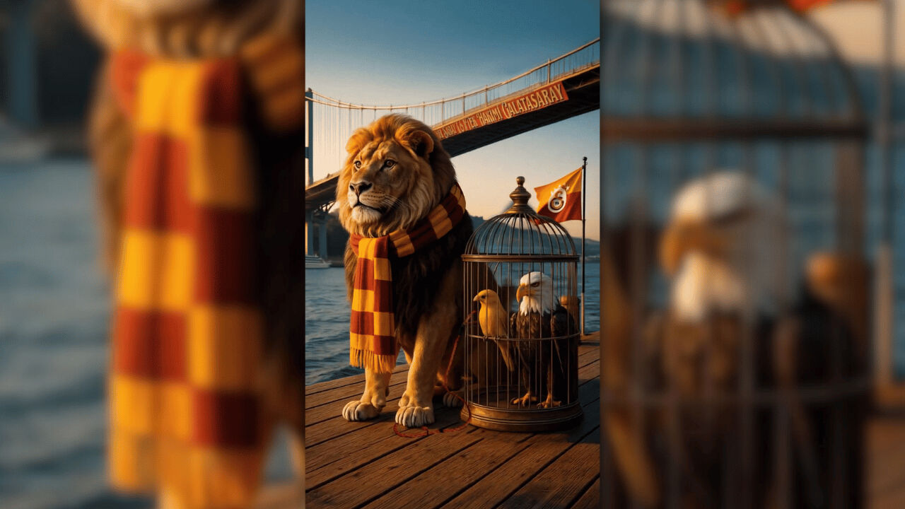 Galatasaray'dan şampiyonluk sonrası ezeli rakiplerine 'Deli' göndermesi! - 1. Resim