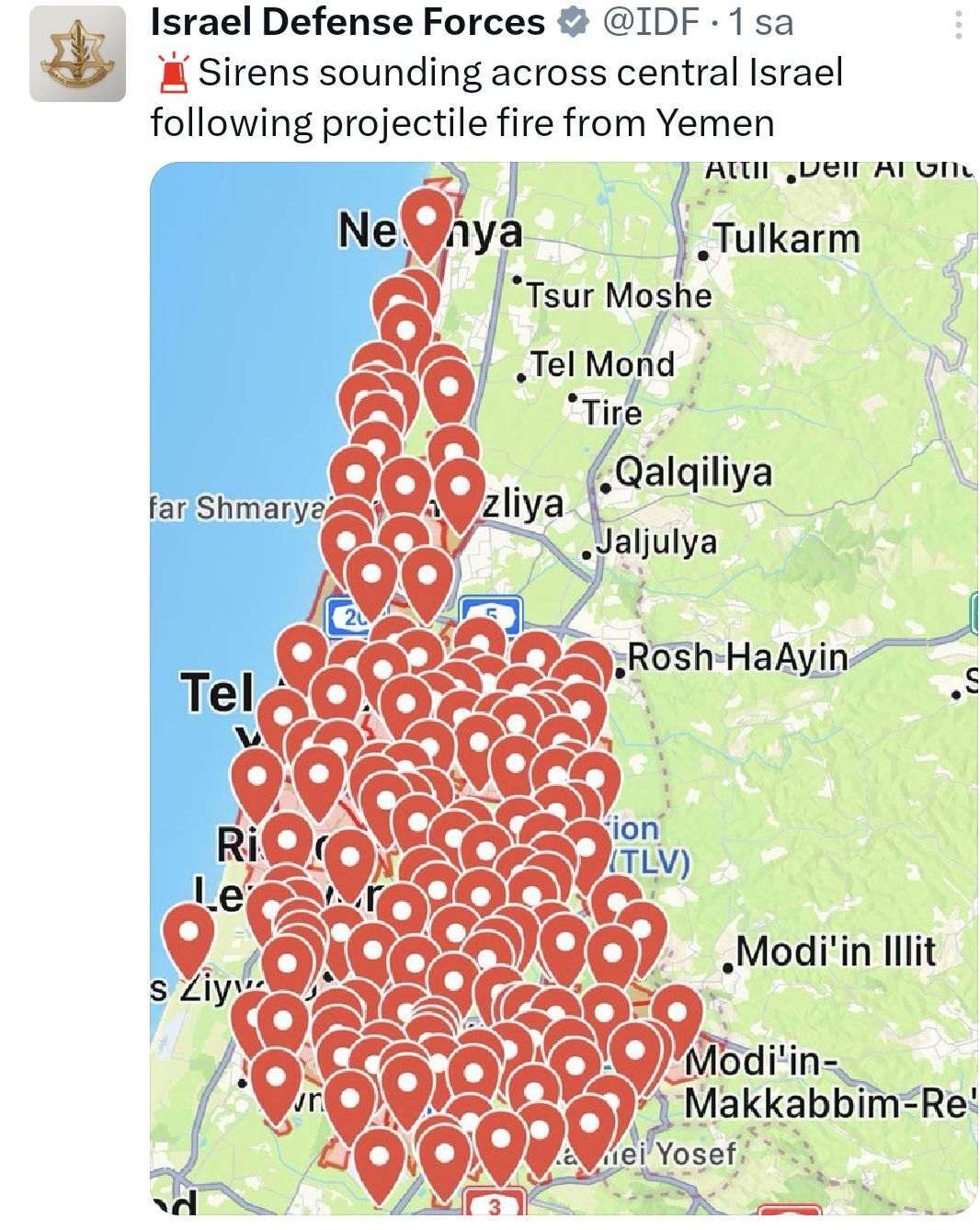 Husilerden İsrail'e füze yağmuru: Ben Gurion Havaalanı'nda uçuşlar yeniden durdu - 1. Resim