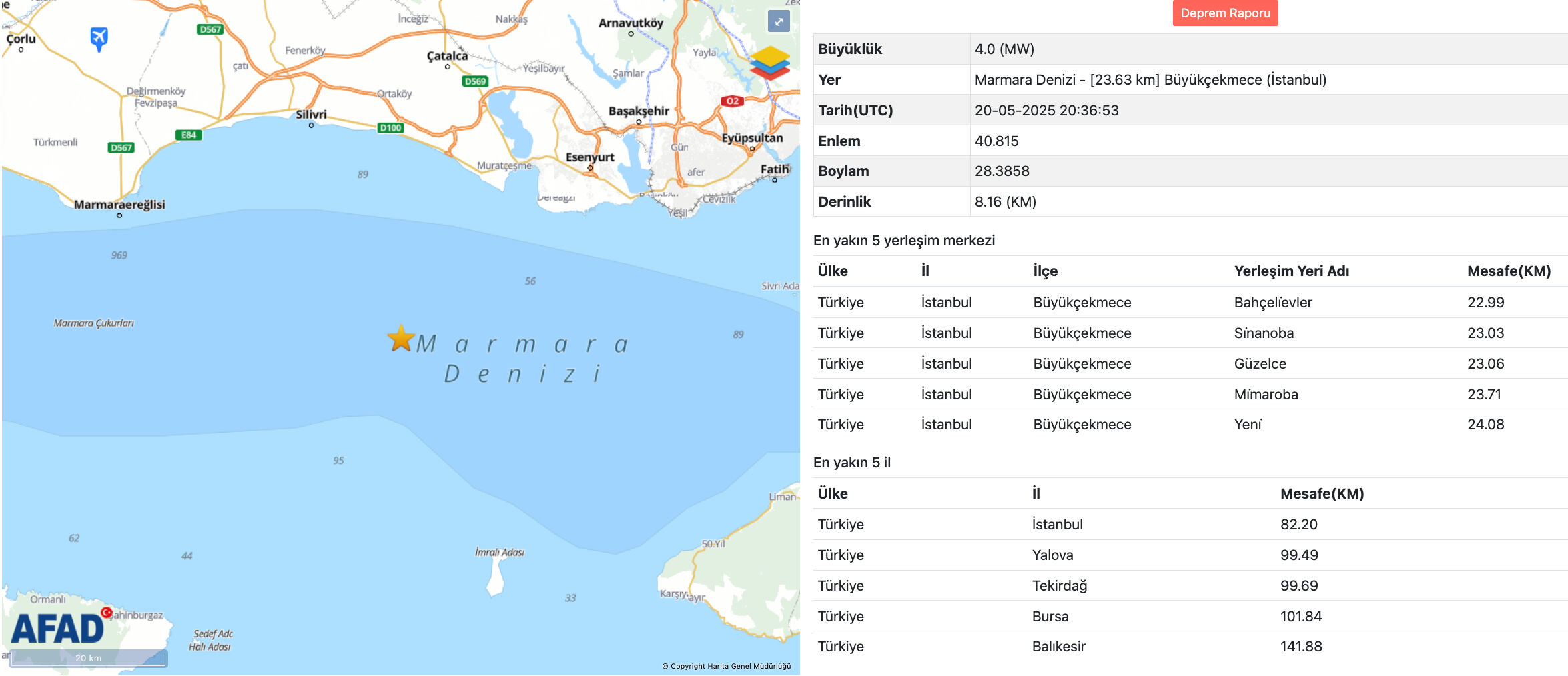 Dün deprem oldu mu, kaç büyüklüğünde? İstanbul'da deprem bir kez daha korkuttu! - 1. Resim