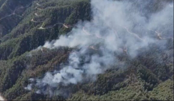 5 helikopter ve 110 personelle müdahale sürüyor! - 1. Resim