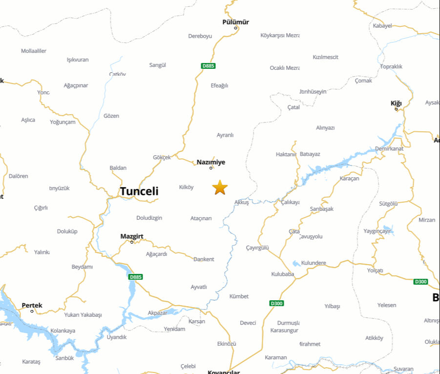 Tunceli'de gece yarısı korkutan deprem! İşte ilk veriler - 1. Resim
