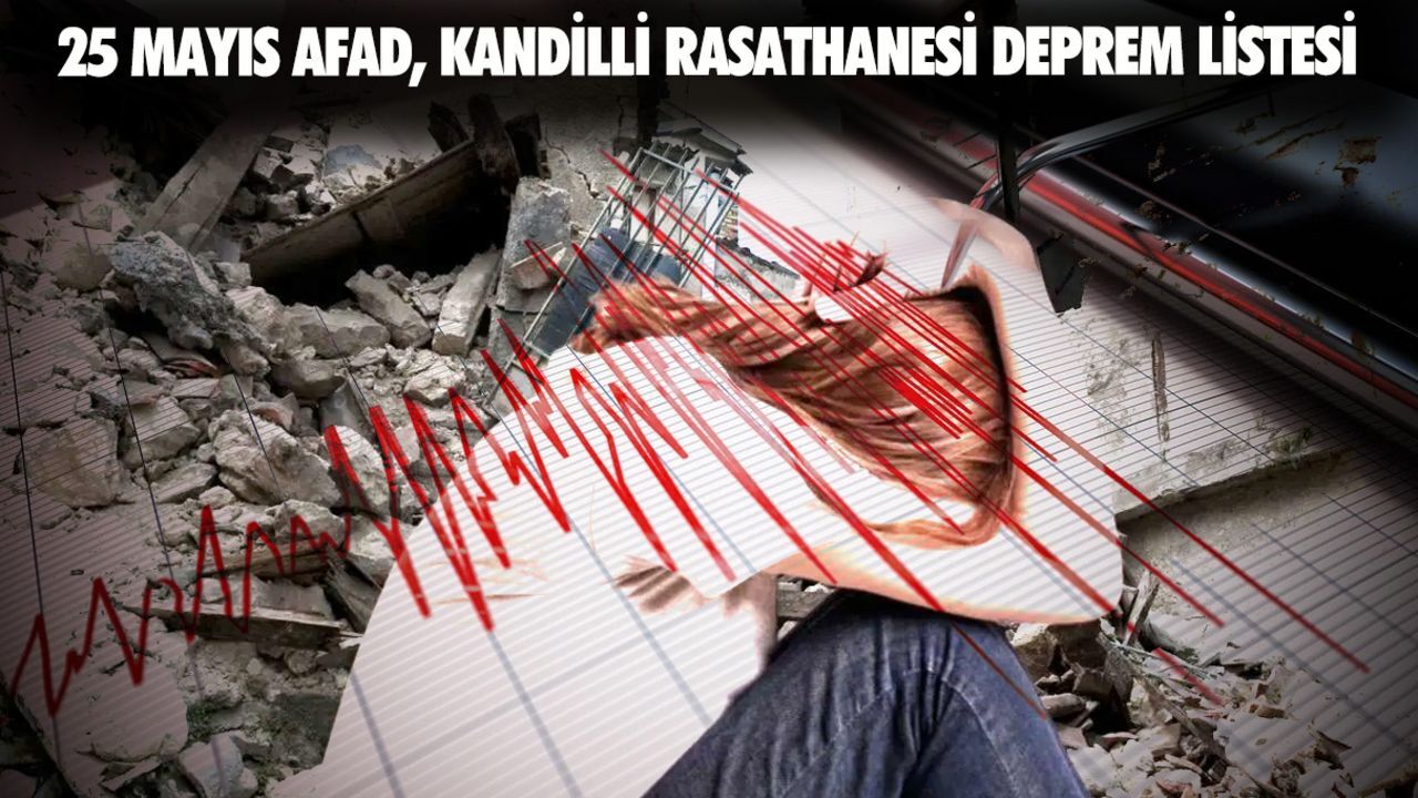 25 Mayıs Pazar son dakika deprem mi oldu? Az önce deprem nerede oldu? 25 Mayıs AFAD, Kandilli Rasathanesi deprem listesi 25 Mayıs Pazar son dakika deprem mi oldu? Az önce deprem nerede oldu? 25 Mayıs AFAD, Kandilli Rasathanesi deprem listesi