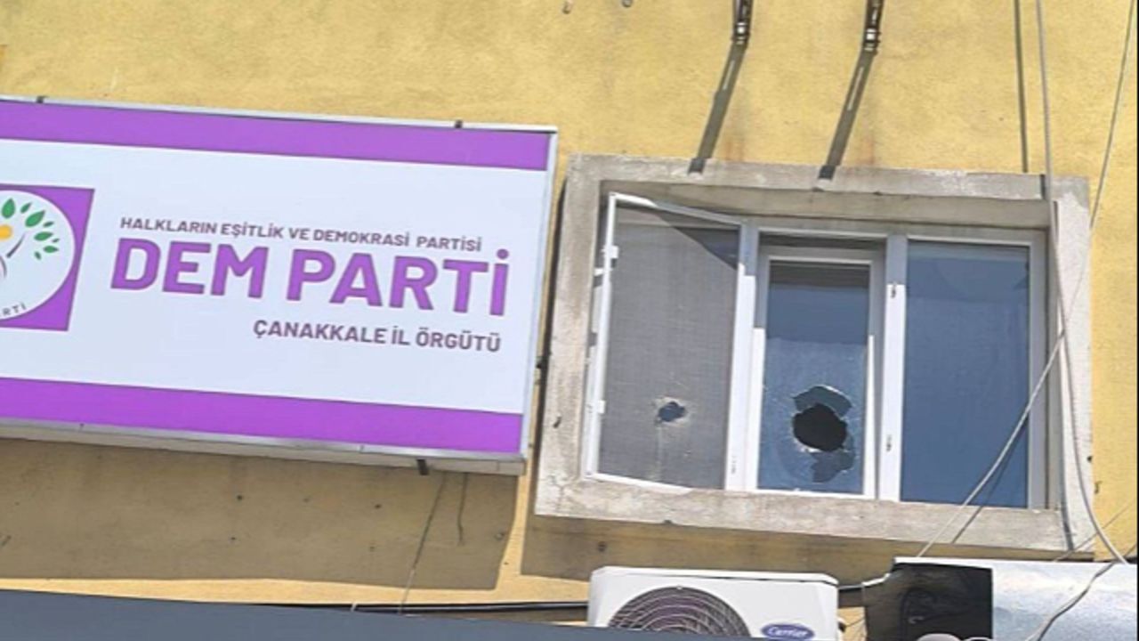 DEM Parti İl Başkanlığı binasına taşlı saldırı! Şüpheli gözaltına alındı