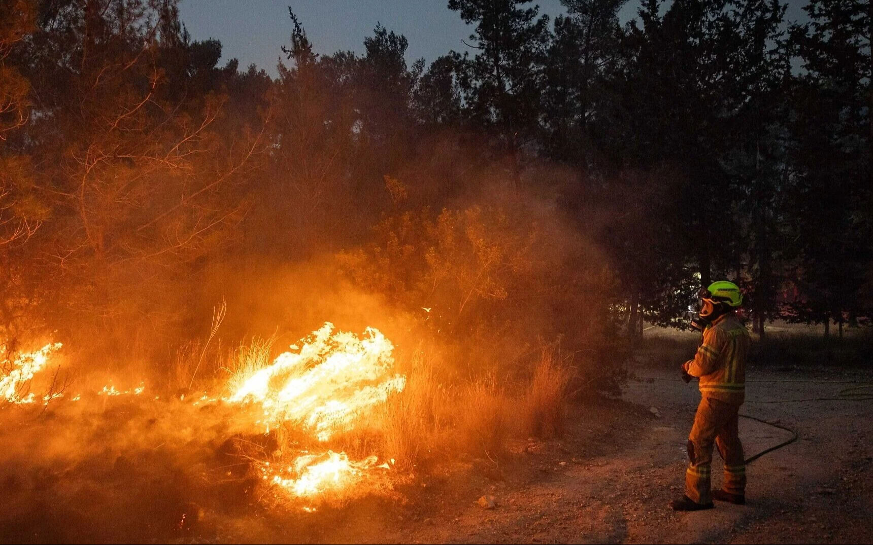 Kudüs'te korkutan yangın! Alevler giderek yayılıyor - 1. Resim