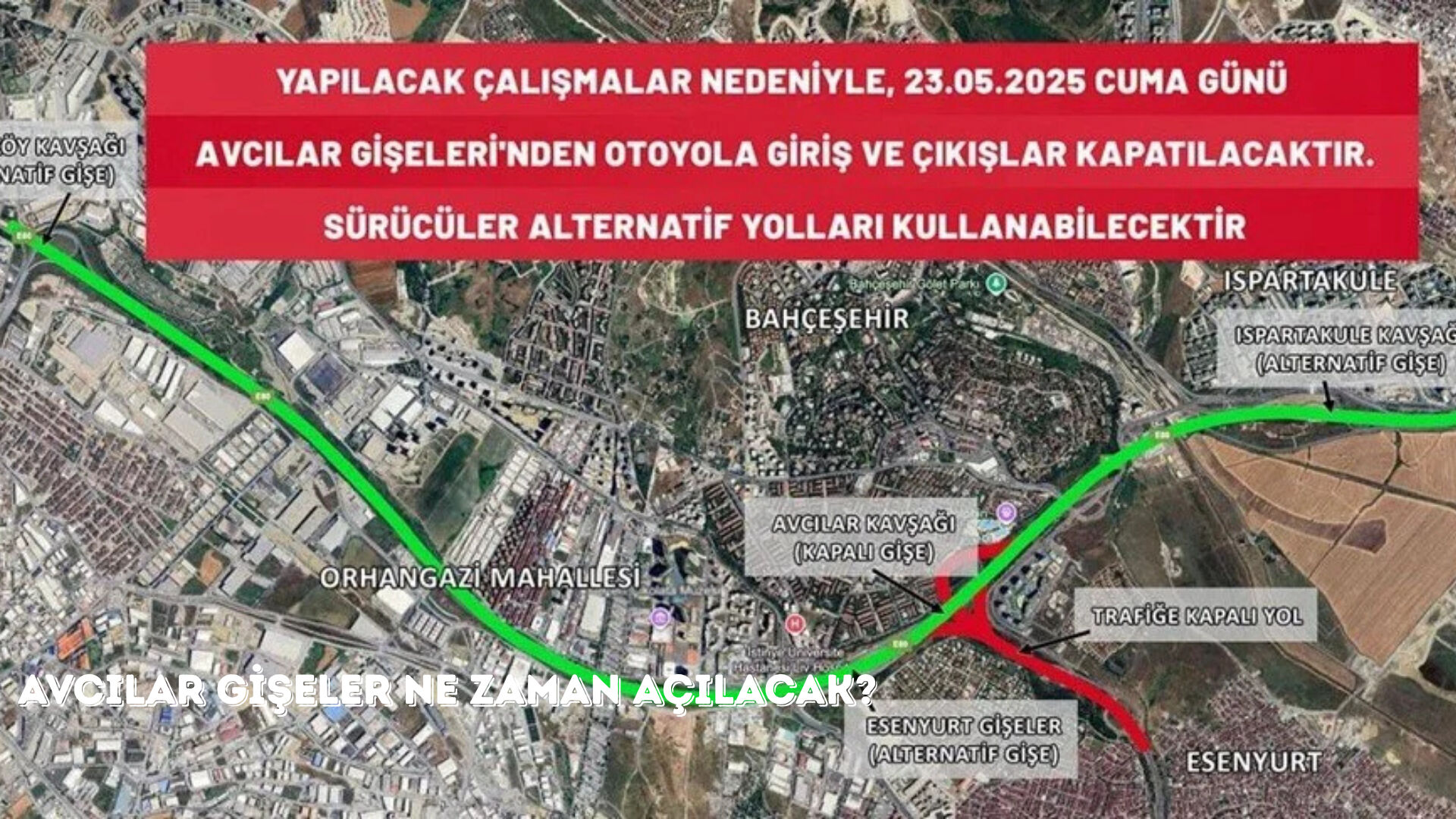 Avcılar Gişeleri açıldı mı, ne zaman açılacak? Çalışmalar 6 gün devam edecek! Avcılar Gişeleri açıldı mı, ne zaman açılacak? Çalışmalar 6 gün devam edecek! - 2. Resim