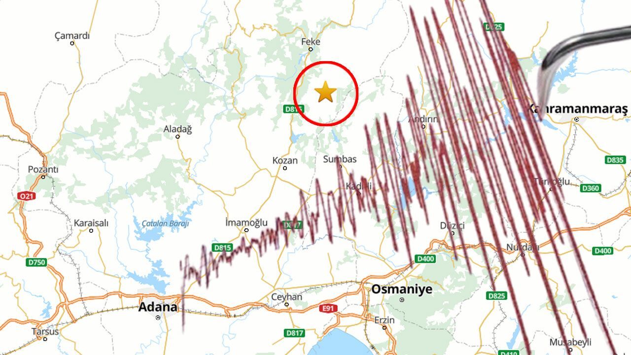 Bingöl'den sonra Adana'da da son dakika bir deprem oldu Bingöl'den sonra Adana'da da son dakika bir deprem oldu