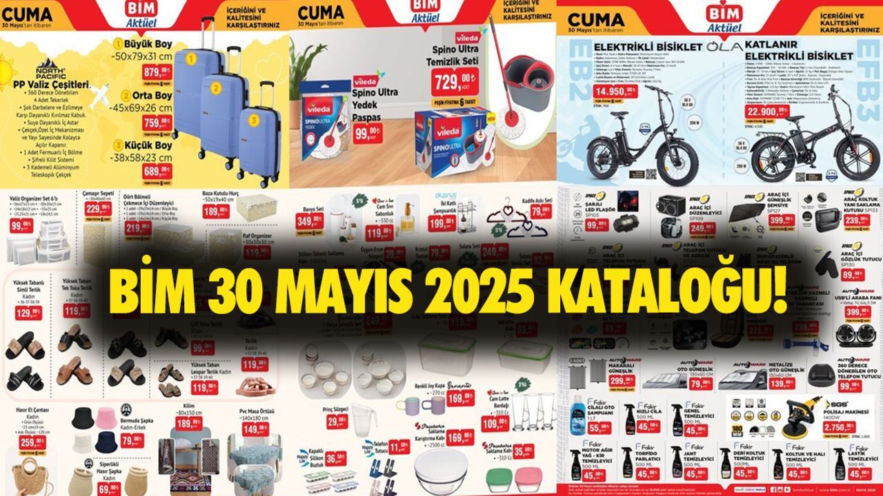 BİM 30 mayıs 2025 kataloğu! Bim'de bu hafta cuma neler var? BİM 30 mayıs 2025 kataloğu! Bim'de bu hafta cuma neler var?