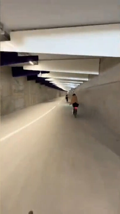 Gören bir daha baktı! İlk bisiklet tüneli hizmete açıldı - 1. Resim