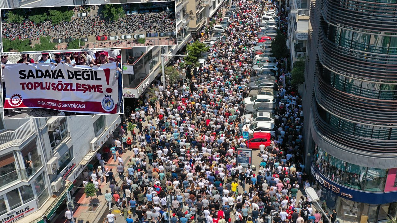 İzmir'de grev ikinci gününde! Binlerce belediye işçisinden yürüyüş: Hizmetler aksıyor İzmir'de grev ikinci gününde! Binlerce belediye işçisinden yürüyüş: Hizmetler aksıyor