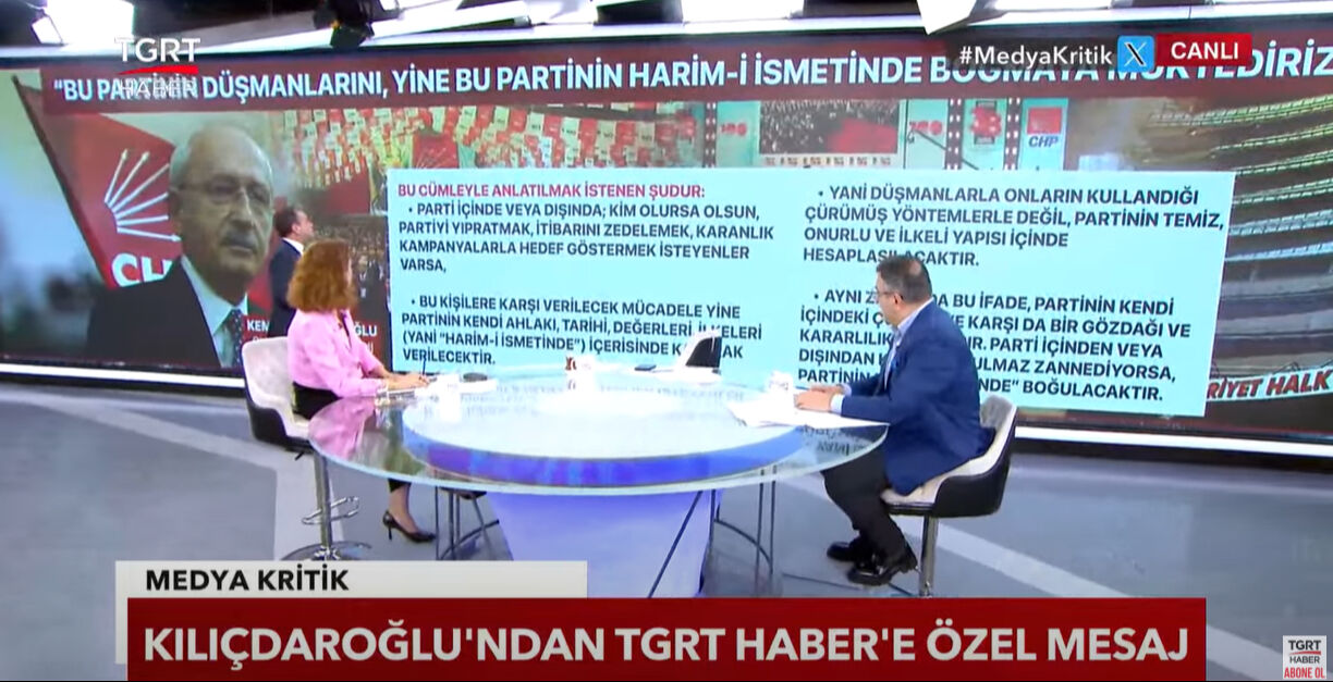 Kemal Kılıçdaroğlu'ndan TGRT Haber'e özel mesaj: