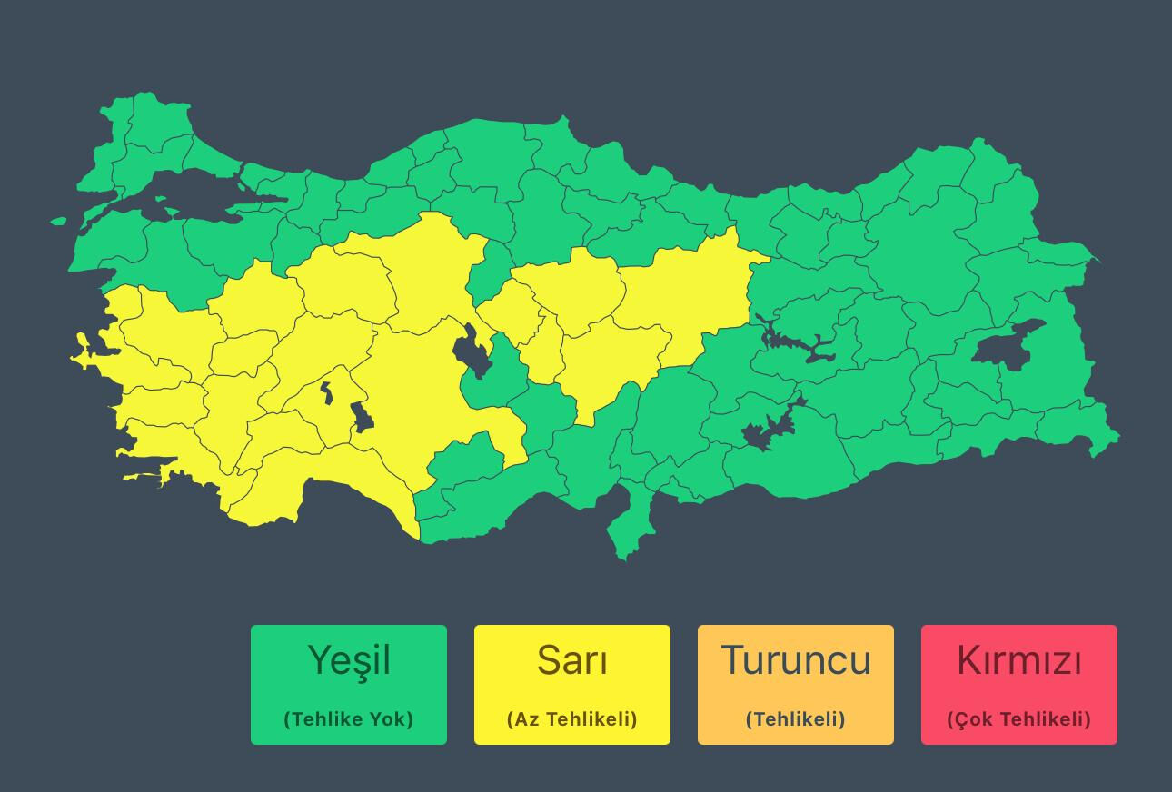 Meteoroloji'den peş peşe uyarılar! 19 ilde sarı kodlu alarm verildi, kuvvetle geliyor - 1. Resim