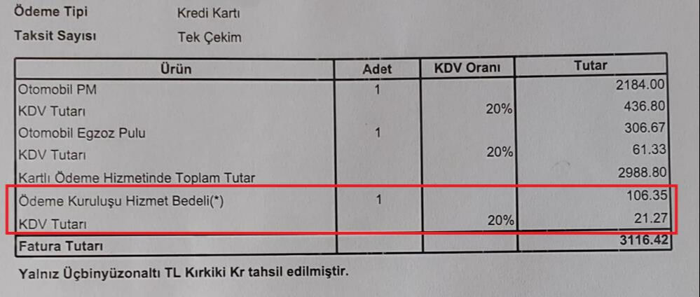 TÜVTÜRK'te tepki çeken 'komisyon' uygulaması! Faturada yazanı gören telefona sarıldı - 3. Resim
