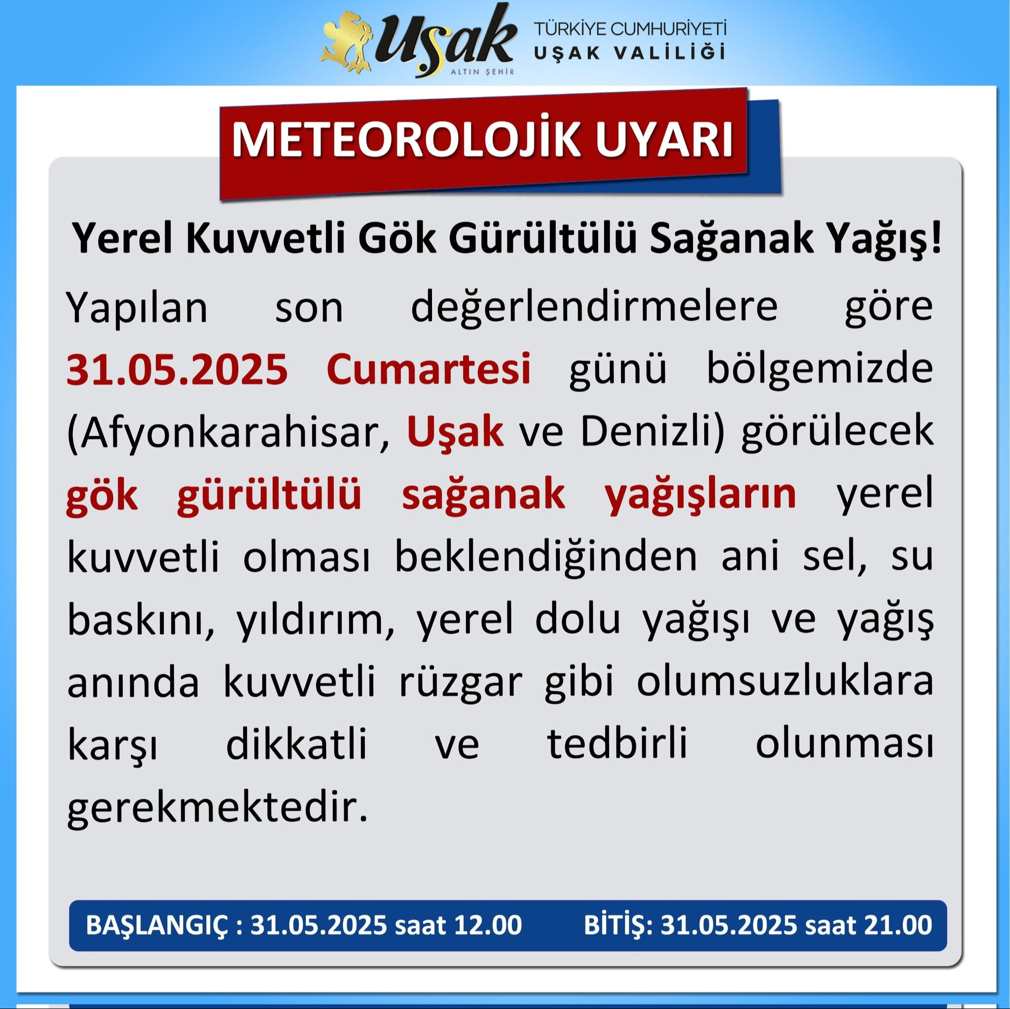 Valilik uyardı! Sağanak yağış geliyor: Yıldırım düşmesi, su baskını, ani sel... - 1. Resim