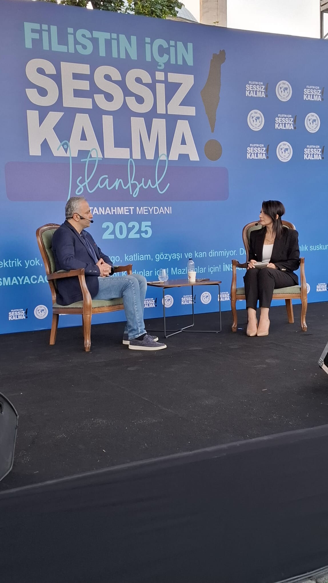 Gazeteciler zulmü haykırıyor! Filistin için 24 saat kesintisiz canlı yayın - 2. Resim