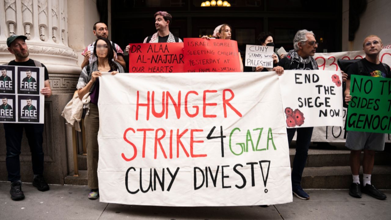 City University of New York Üniversitesi öğrencileri, Gazzelilere destek için açlık grevi başlattı