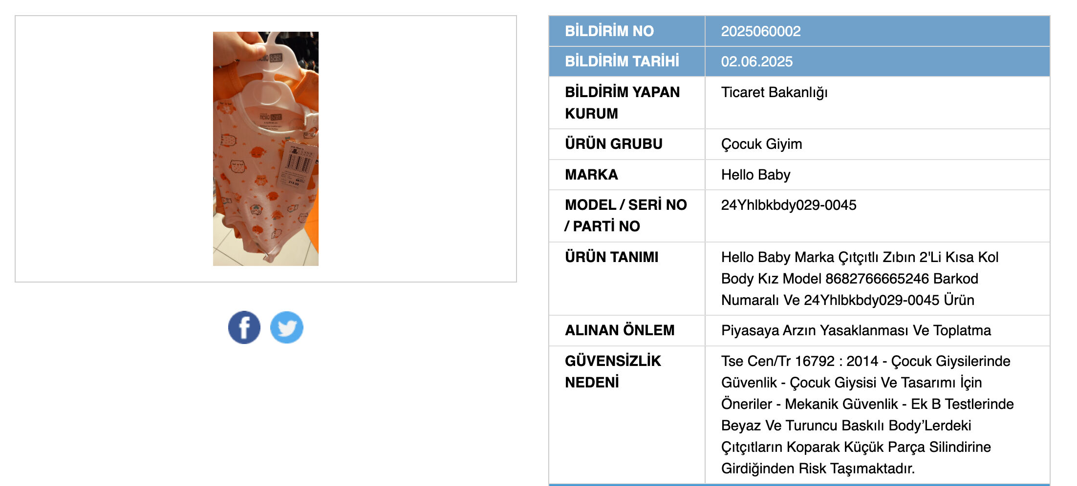 Ticaret Bakanlığı bebek giyim grubundaki ürünü yasakladı! Boğulma riski barındırıyor - 2. Resim