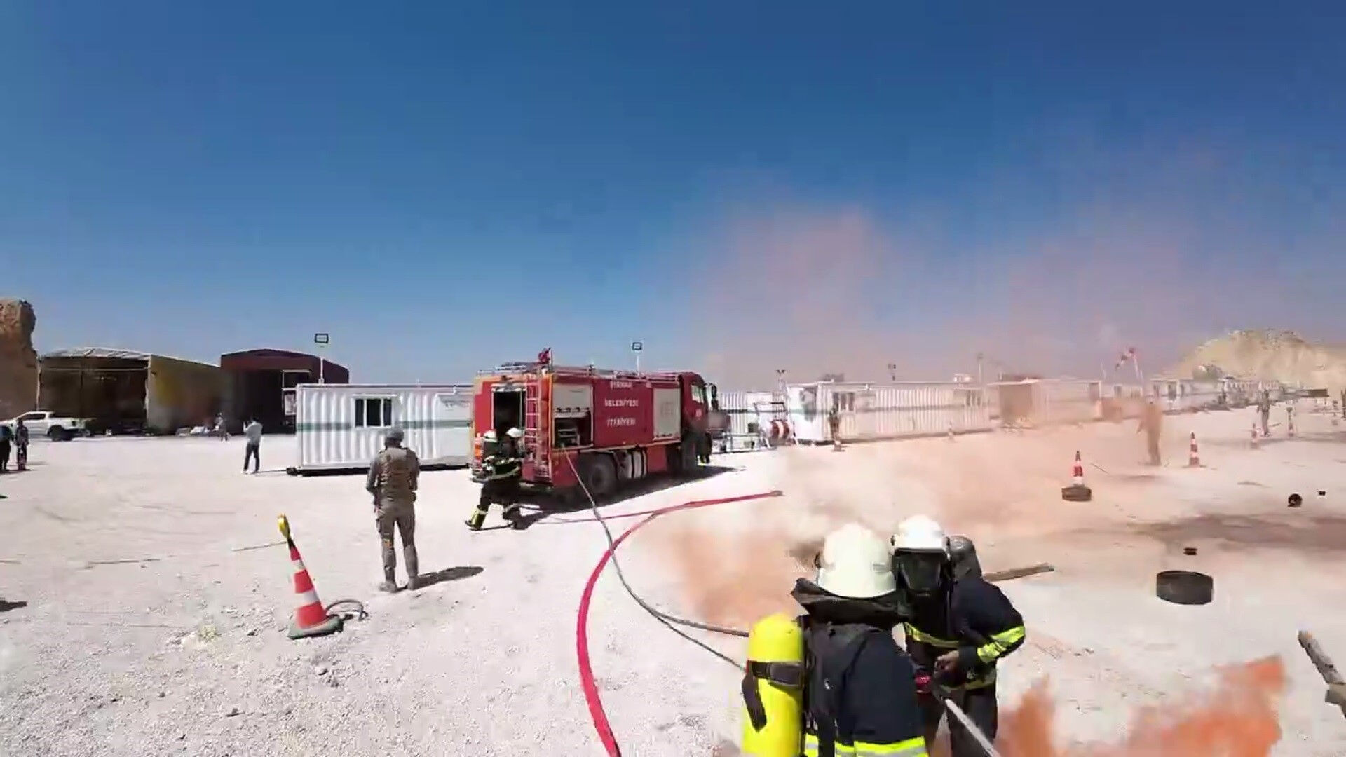 Gabar'da patlama tatbikatı! Gerçeğini aratmadı, ekipler seferber oldu - 1. Resim
