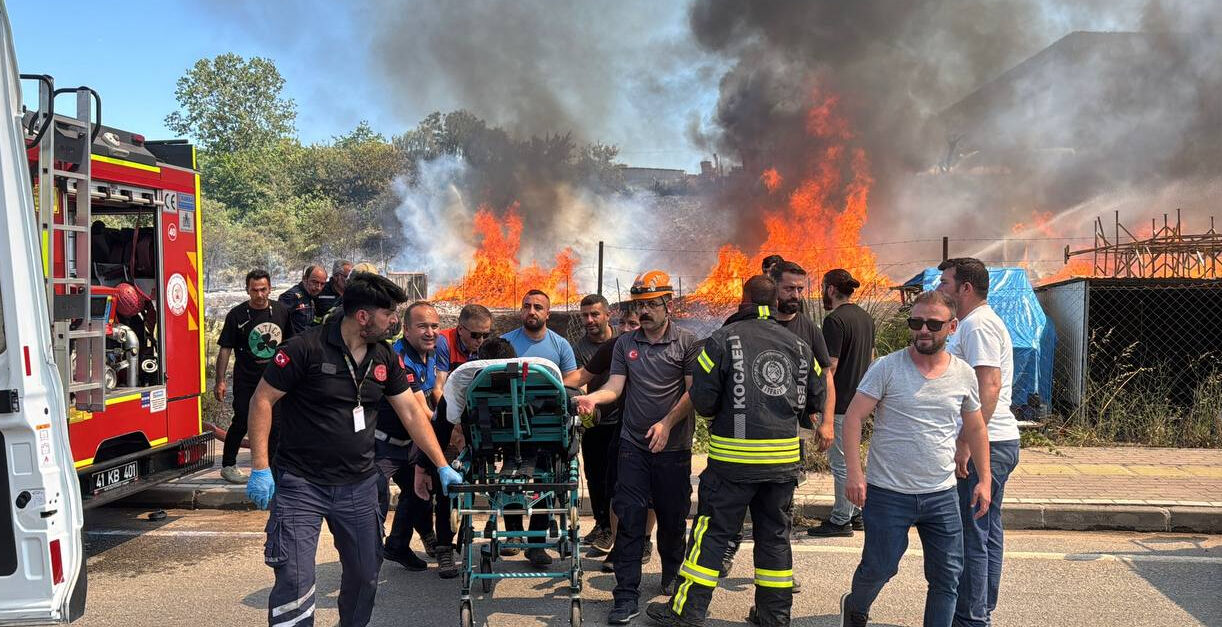 Kocaeli'de palet fabrikasında yangın! Ekipler müdahale ediyor Kocaeli'de palet fabrikasında yangın! Ekipler müdahale ediyor - 1. Resim