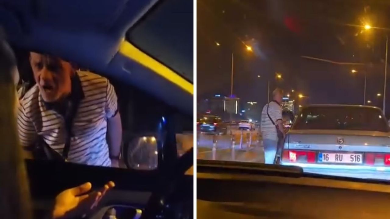 Trafikte korku dolu anlar! Kadın sürücünün önünü keserek camını yumrukladı Trafikte korku dolu anlar! Kadın sürücünün önünü keserek camını yumrukladı