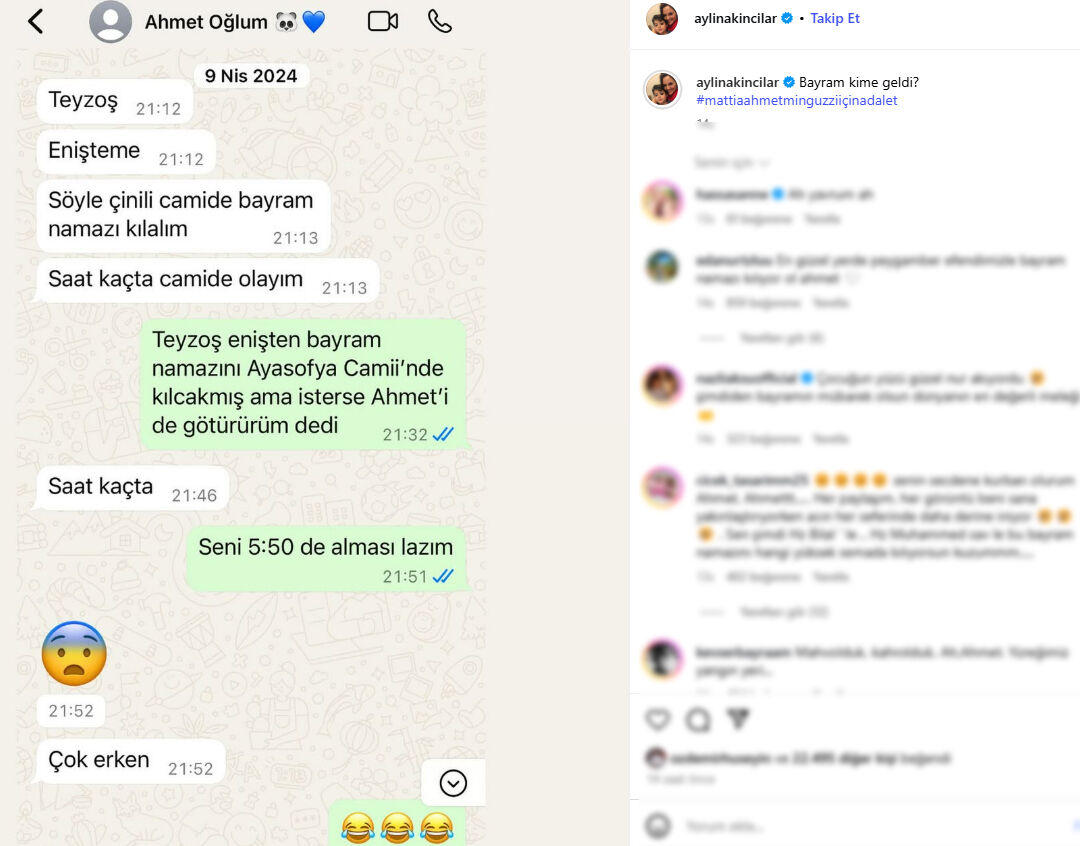 Teyzesi paylaştı: Bayram kime geldi? Mattia Ahmet Minguzzi'nin mesajları yürek yaktı Mattia Ahmet Minguzzi'nin teyzesinden yürek yakan paylaşım: Bayram kime geldi? - 2. Resim