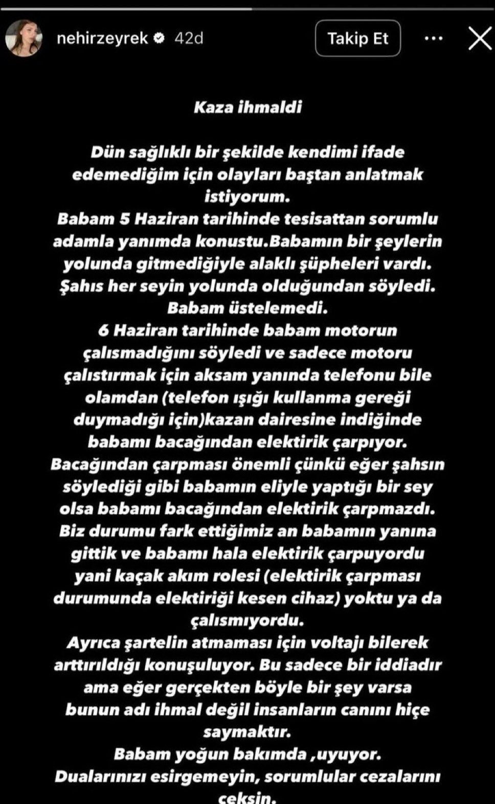 Ferdi Zeyrek'in yaşadığı kazada ihmal mi var? Kızından 'kaçak elektrik' iddiası Ferdi Zeyrek'in yaşadığı kazada ihmal mi var? Kızından 'kaçak elektrik' iddiası - 1. Resim