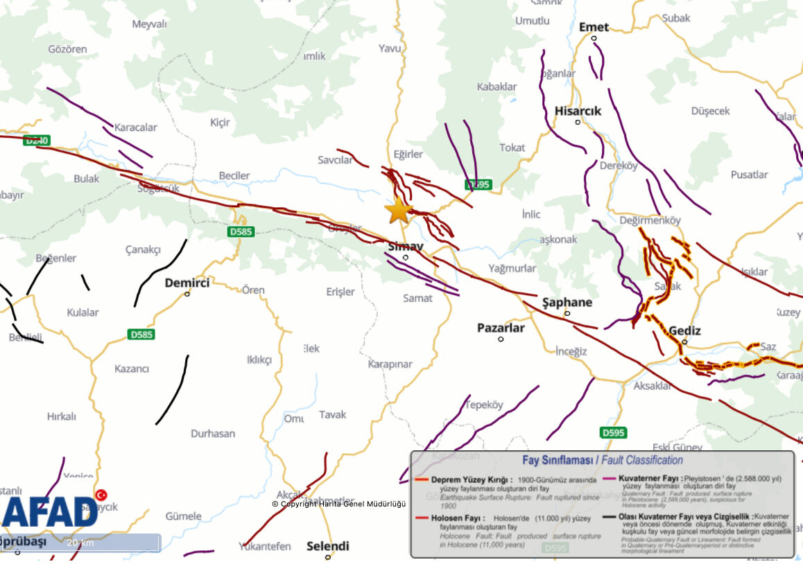Kütahya deprem bölgesinde mi, Kütahya'da fay hattı var mı? Kütahya'da bugün 4.5 şiddetinde deprem meydana geldi - 2. Resim