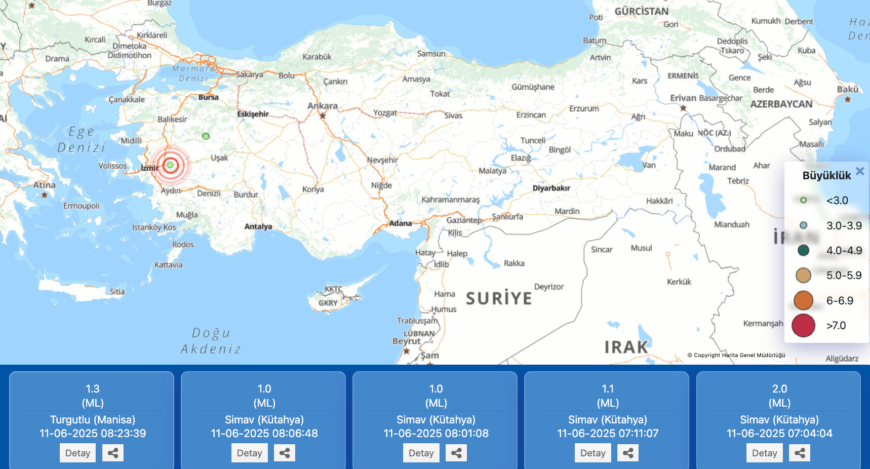 Bugün deprem oldu mu, az önce deprem mi oldu? 11 Haziran son depremler listesi Bugün deprem oldu mu, az önce deprem mi oldu? 11 Haziran son depremler listesi - 2. Resim