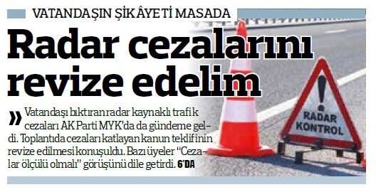 Gazetemizin gündeme getirdiği meseleye 'İçişleri' el koydu! Hız sınırına ayar, tabelalar gözden geçirilecek Türkiye Gazetesi gündeme getirdi, çözüm masası kuruldu