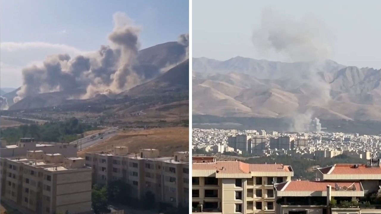 Netanyahu yeniden İran'ı tehdit etti! İsrail'in saldırı düzenlediği Tahran'ın bazı bölgelerinden dumanların yükseldiği görüldü.