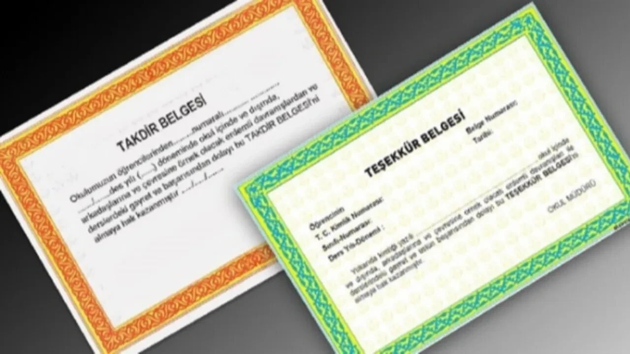 Teşekkür belgesi kaç puanla alınır? Devamsızlıklar belgeyi belirleyecek! - 2. Resim