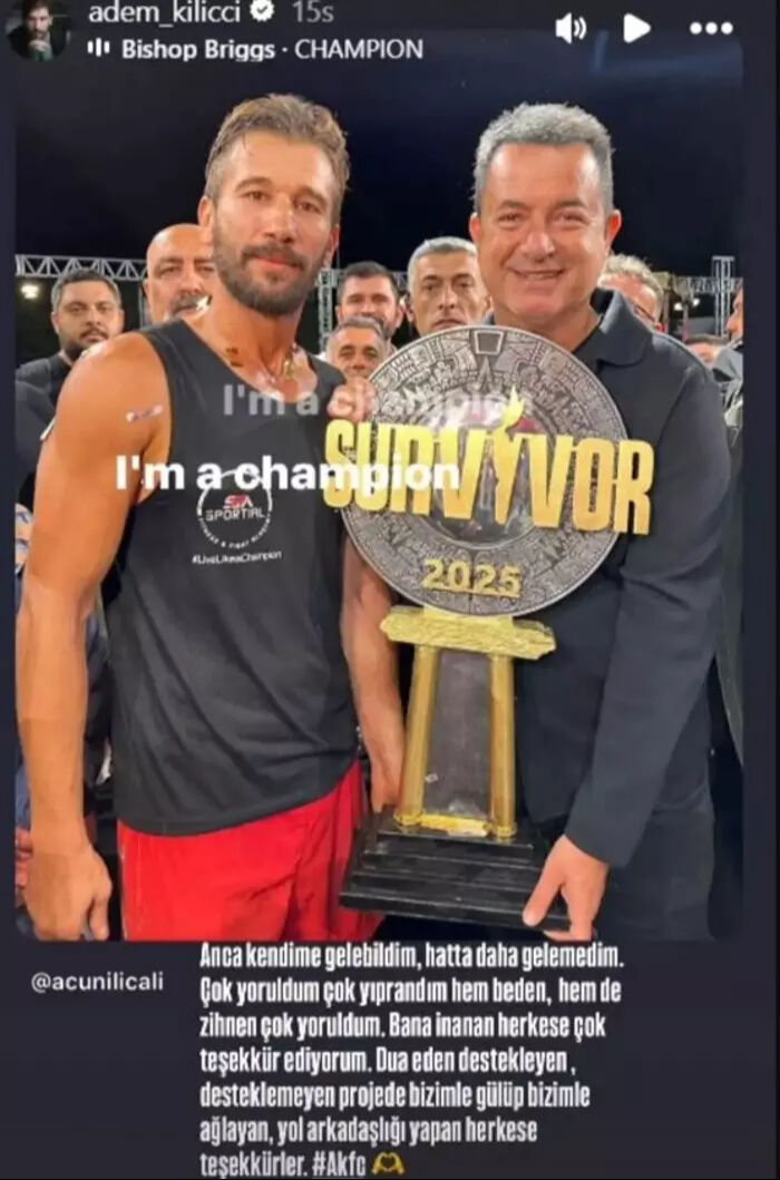 Survivor’dan servet kazandı! Adem Kılıççı’nın şampiyonluk geliri şaşırttı... - 2. Resim
