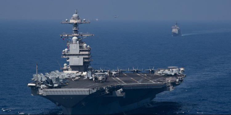 Dünyanın en büyük savaş gemisi Orta Doğu'yu izleyecek! Doğu Akdeniz'de ABD güç gösterisi - 1. Resim