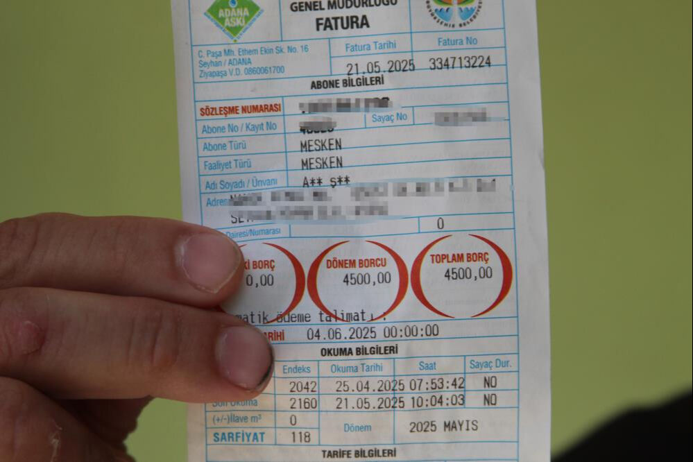 Neredeyse bir yıllık! 4500 liralık su faturası şoke etti: Havuzum olsa bu kadar gelmez - 1. Resim