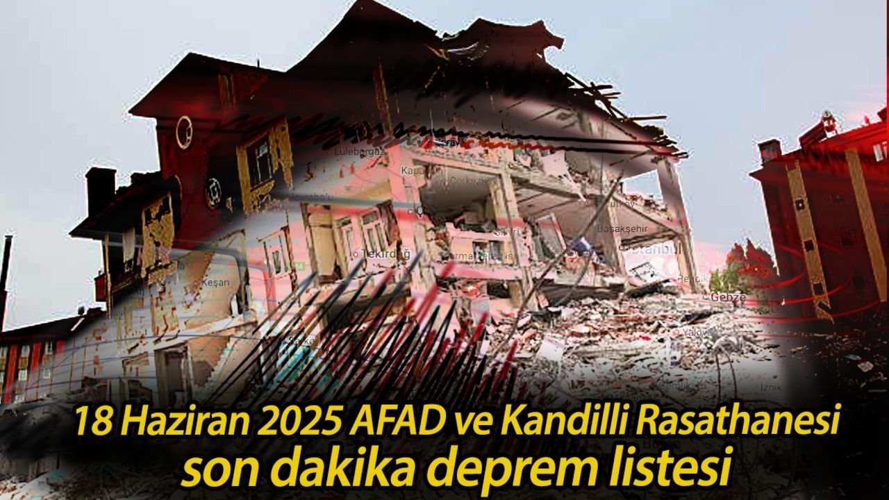 Son dakika deprem mi oldu? 18 Haziran 2025 AFAD ve Kandilli Rasathanesi son dakika deprem listesi Son dakika deprem mi oldu? 18 Haziran 2025 AFAD ve Kandilli Rasathanesi son dakika deprem listesi