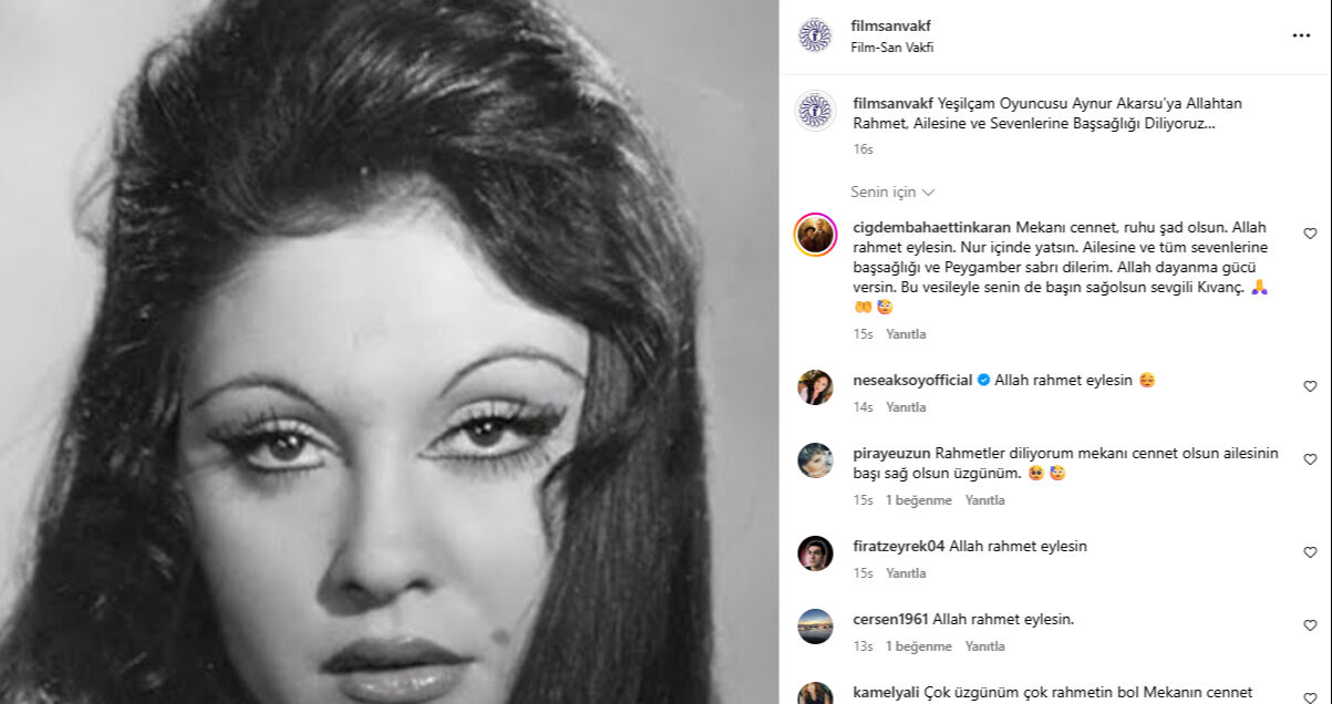 Yeşilçam’ın ünlü oyuncularından Aynur Akarsu hayatını kaybetti - 4. Resim